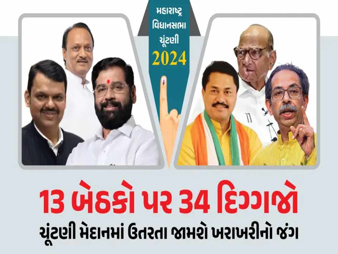 Maharashtra Assembly Election : 288 બેઠકો પર 8000 ઉમેદવારો, આ 13 બેઠકો પર જોવા મળશે ખરાખરીનો જંગ