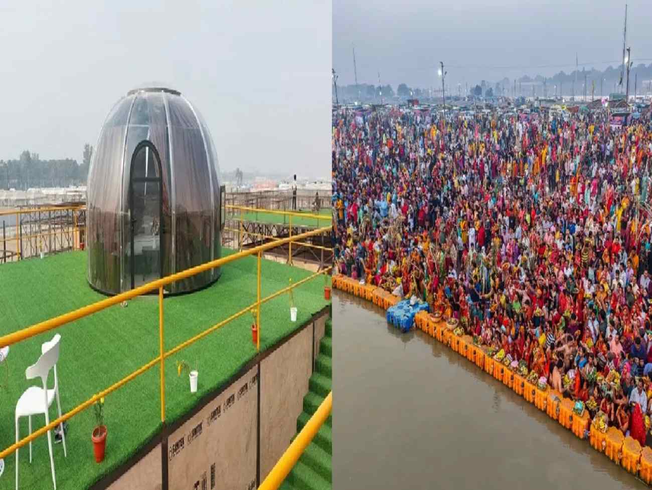 Mahakumbh Dome City:મહા કુંભનું ડોમ સિટી તમને હિલ સ્ટેશનનો અહેસાસ કરાવશે, કોટેજનો દર અને અંદરની વિશેષતાઓ જાણો.