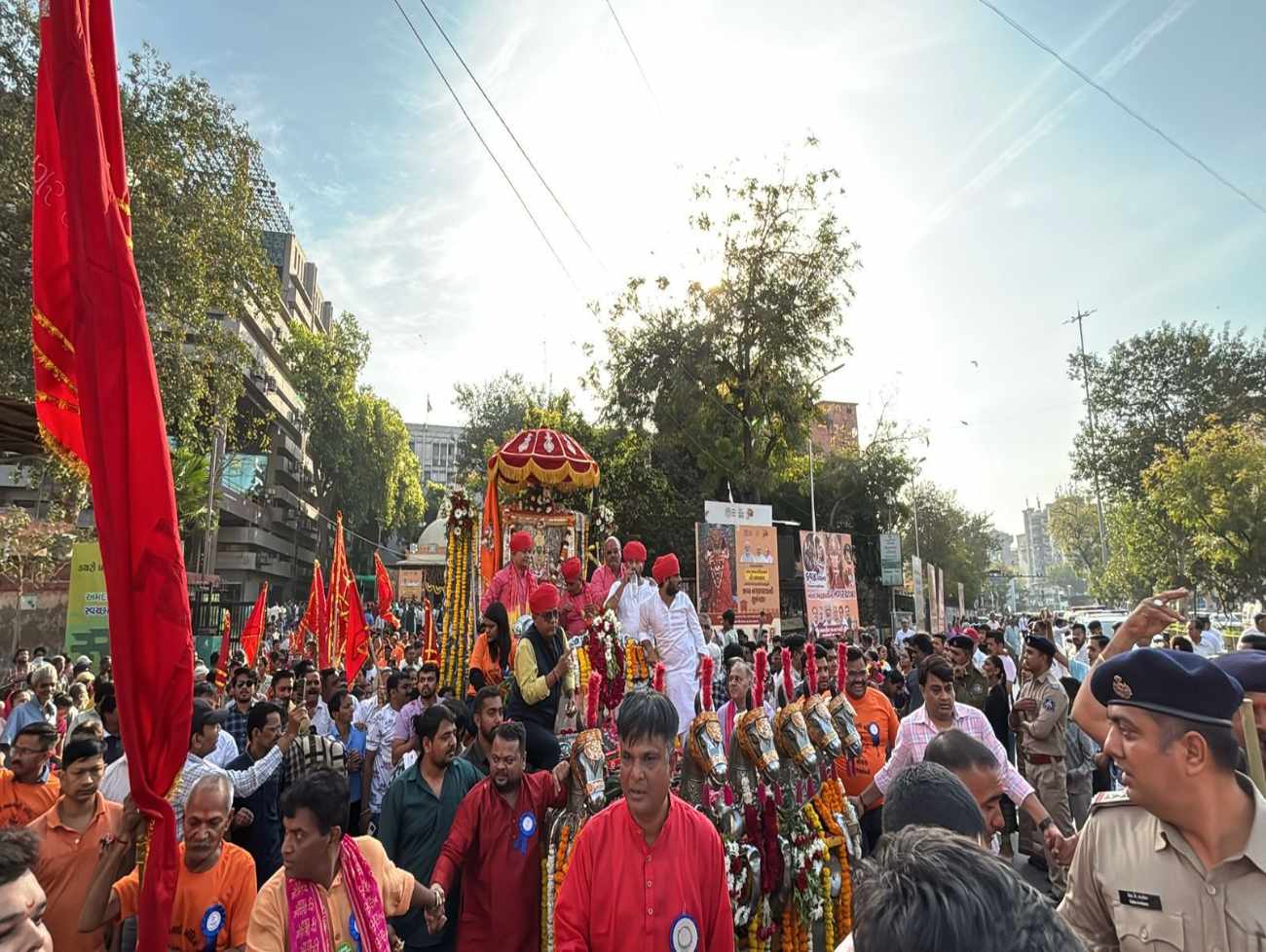 વર્ષો પછી અમદાવાદમાં આજે નગરદેવી ભદ્રકાળી માતાજીની નગરયાત્રા યોજાઇ