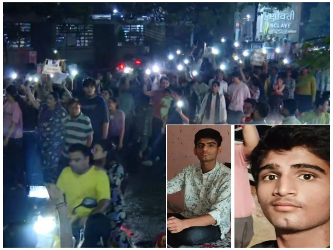 સેવન્થ ડે સ્કૂલ વિદ્યાર્થી હત્યા ના વિરોધ માં  ન્યૂ મણિનગરમાં સિંધી સમાજની કેન્ડલ માર્ચ, ન્યાયની માંગ