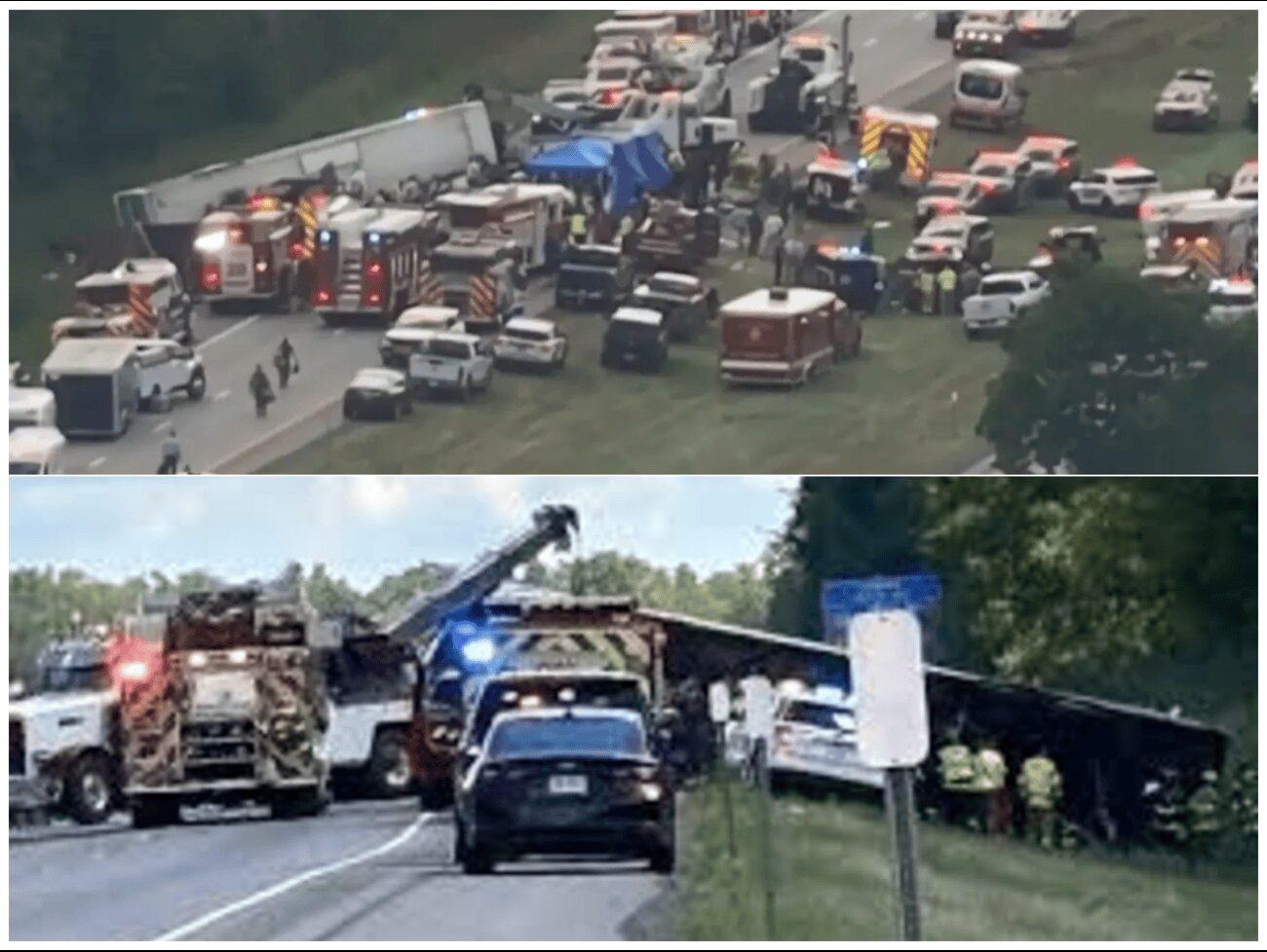 અમેરિકાના ન્યૂયોર્ક માં રોડ અકસ્માત , 52 જેટલા ટુરિસ્ટ ભરેલી બસને નડ્યો અકસ્માત થયા 5ના મોત