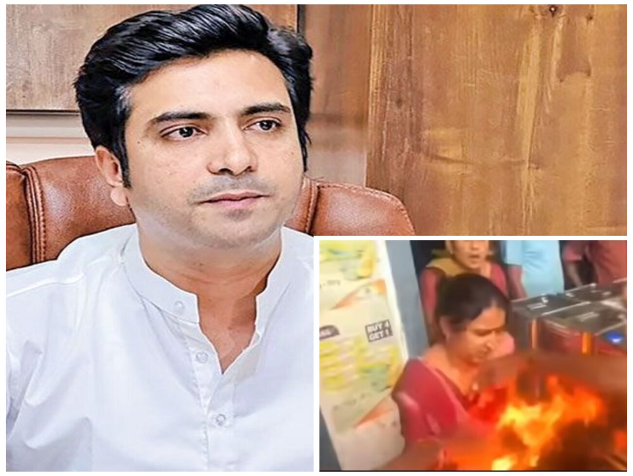 મહિલાના આત્મવિલોપન મુદ્દે અમદાવાદ માં ગરમાયું રાજકારણ , કોંગ્રેસે AMC કચેરીમાં કર્યો હલ્લાબોલ