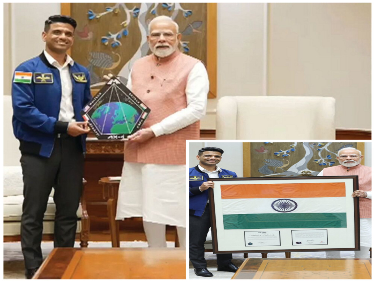 શુભાંશુ શુક્લા  ની PM મોદી સાથે થઇ મુલાકાત મુલાકાત,જુઓ વિડિઓ