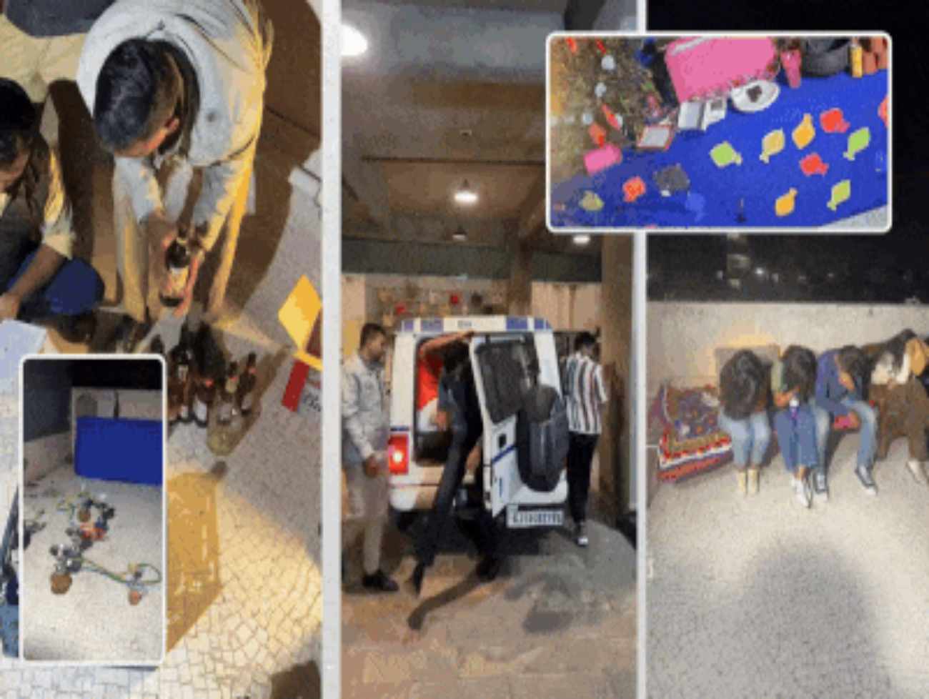 અમદાવાદમાં વાસી ઉત્તરાયણે ગુલબાઈ ટેકરામાં દારૂ-ડાન્સ પાર્ટી કરતી 4 યુવતી સહિત 16 ઝડપાયા