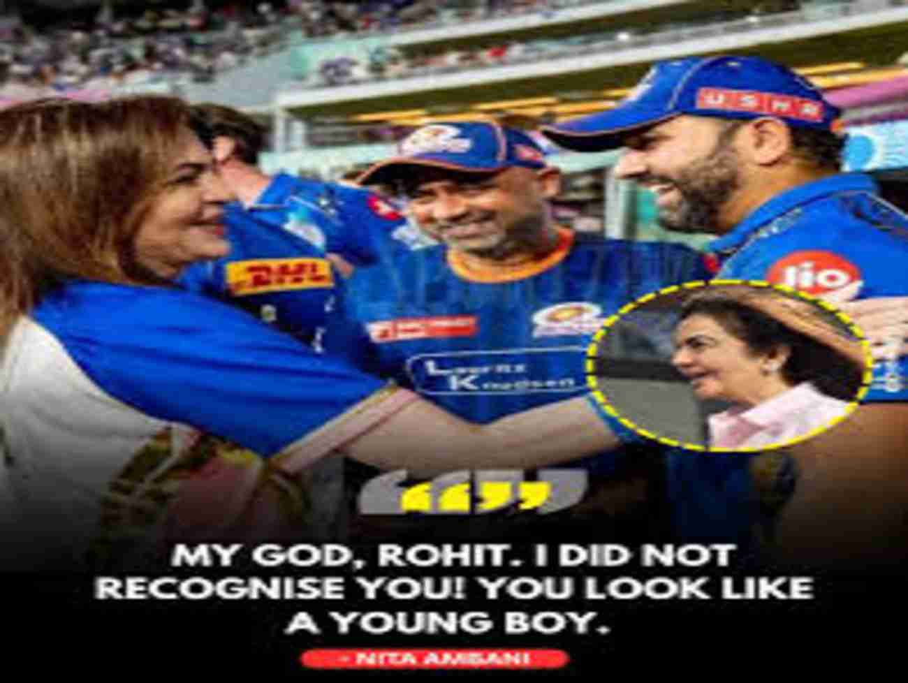 'સુપરફિટ' લુક વાળા રોહિત શર્મા ને જોતા જ નીતા અંબાણી ચોંકી ગયા, રિએક્શનનો વિડિઓ  વાયરલ