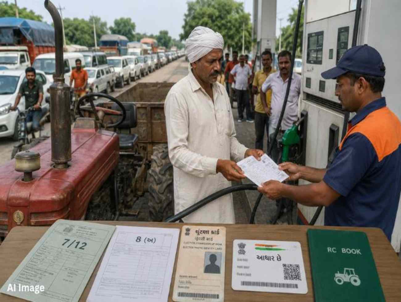 7/12ની નકલ, આધાર કાર્ડ જેવા પુરાવા આપો અને ડીઝલ (Diesel ) મેળવો, ખેડૂતો માટે ગુજરાત સરકારનો ફતવો