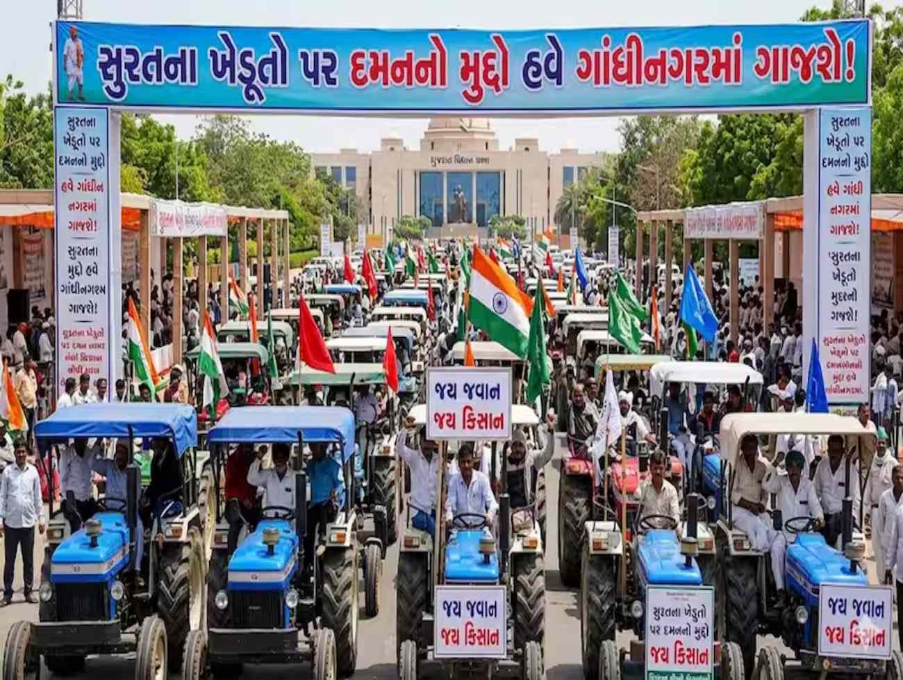 સુરતના ખેડૂતોએ સરકાર સામે બાંયો ચડાવી: ટ્રેક્ટરો સાથે ખેડૂતો આ માંગણીઓ સાથે ગાંધીનગર ગજવશે