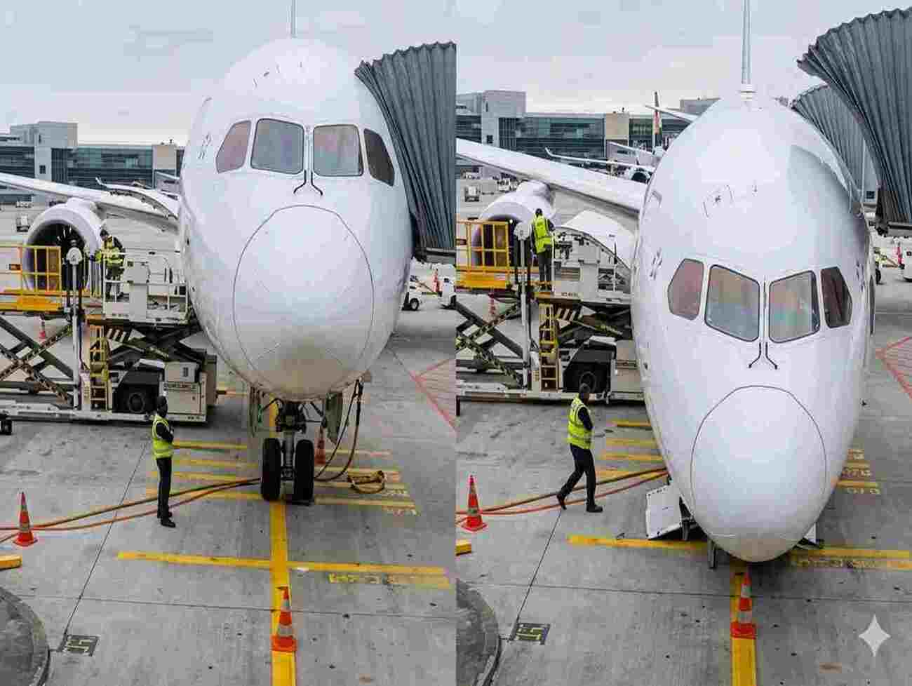 Lufthansa Boeing 787-9 Dreamliner : ફ્રેન્કફર્ટ એરપોર્ટ પર દુર્ઘટના, ઉભેલું વિમાન ઓચિંતા  ખોટકાયું