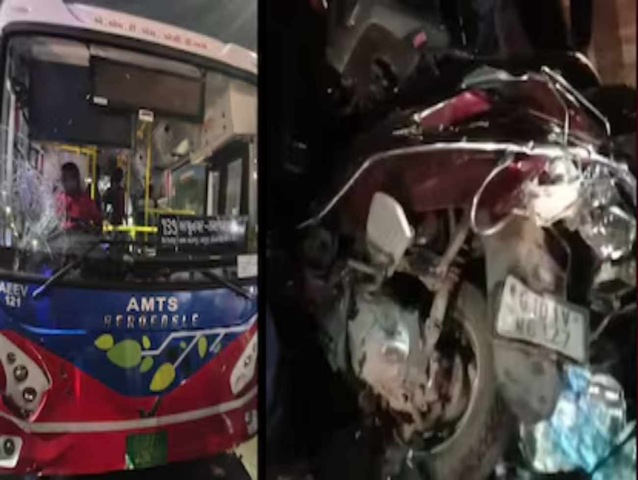 Ahmedabad Accident: કાલુપુર બ્રિજ પર મોડી રાતે AMTS બસનો અકસ્માત, 3 વાહનોને અડફેટે લેતા બે લોકો ઇજાગ્રસ્ત